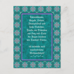 Weihnachtsgedicht Deutsch , Add Your Text Postcard