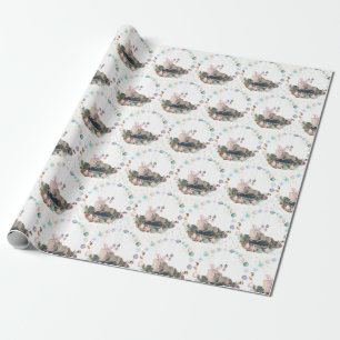 Weihnachtsgeschenkpapier mit Pferdebild Wrapping Paper
