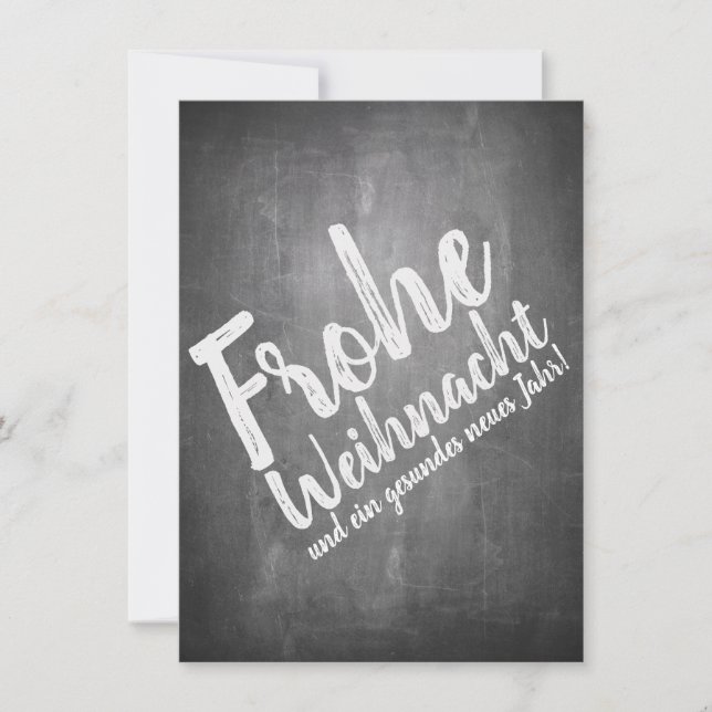 Weihnachtsgrüße auf der Kreidetafel (Front)