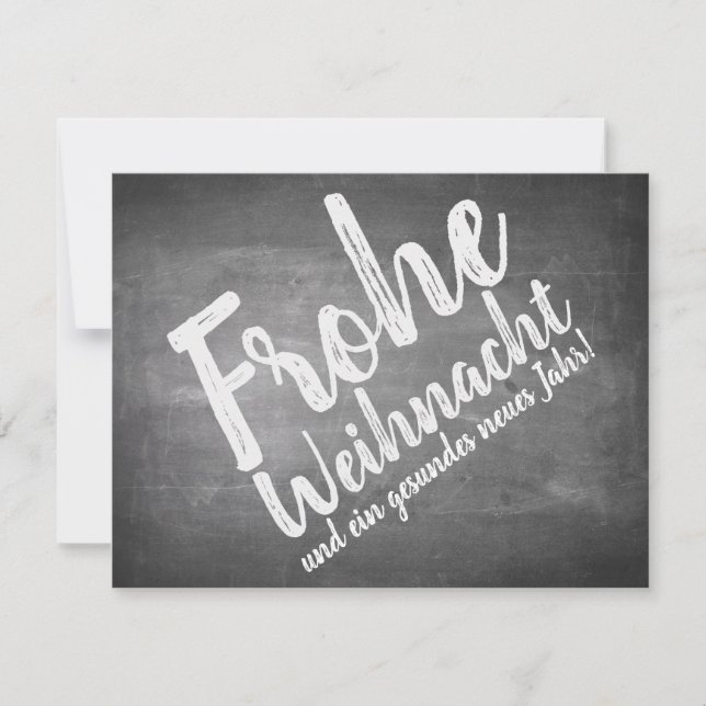 Weihnachtsgrüße auf der Kreidetafel (Front)