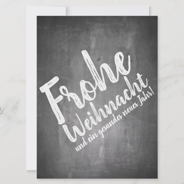 Weihnachtsgrüße auf der Kreidetafel (Front)