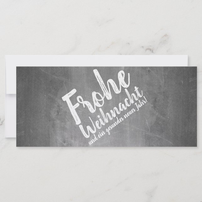 Weihnachtsgrüße auf der Kreidetafel (Front)