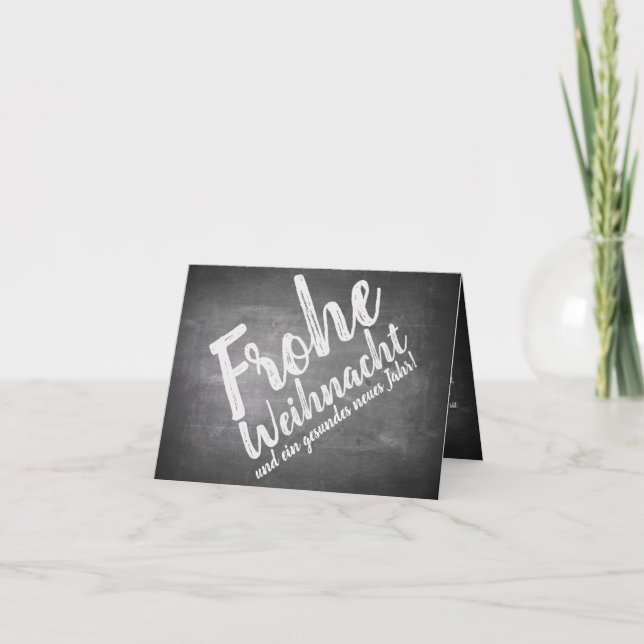 Weihnachtsgrüße auf der Kreidetafel Card (Front)