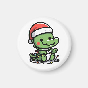 Weihnachtskrokodil Magnet