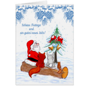 Weihnachtsmann Kaninchen Fox Eichhörnchen