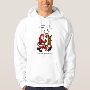 Weihnachtsmann mit Elch Hoodie