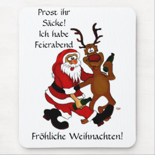 Weihnachtsmann mit Elch Mouse Pad