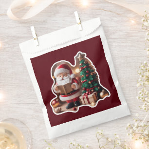 Weihnachtsmann mit Tannenbaum in 3D - Favour Bags