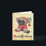 Weihnachtsmops Holiday Card<br><div class="desc">Weihnachtsmops</div>