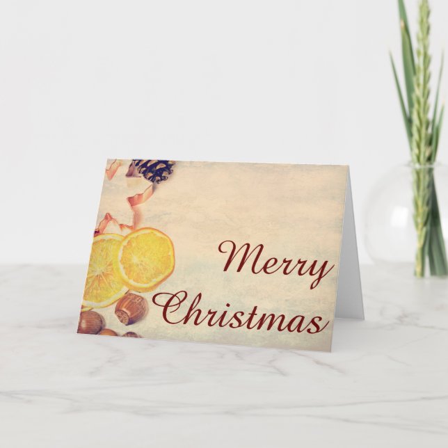 Weihnachtsmotiv  mit Früchten... Holiday Card (Front)