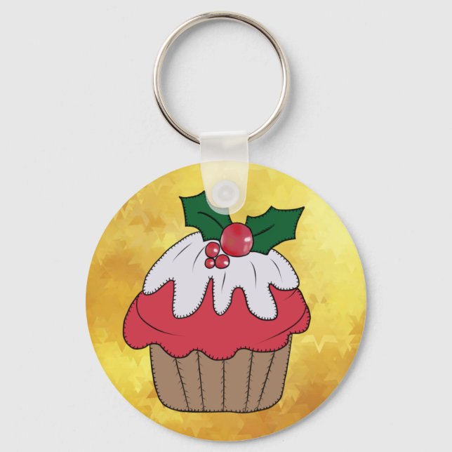 Weihnachtsmuffin Schlüsselanhänger Key Ring (Front)