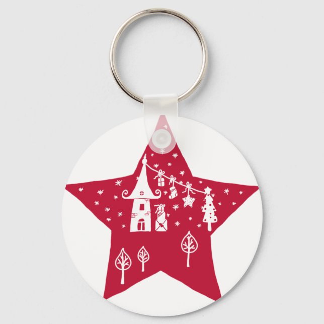 Weihnachtsstern Key Ring (Front)