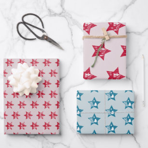 Weihnachtsstern mit muster Packpapier Blatt Wrapping Paper Sheet