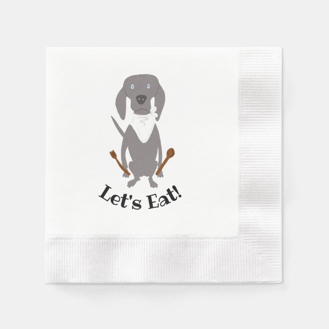 Weim Chef Weimaraner Grey Ghost Dog Cook Napkin (Front)