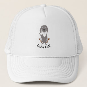 Weim Chef Weimaraner Grey Ghost Dog Cook Trucker Hat