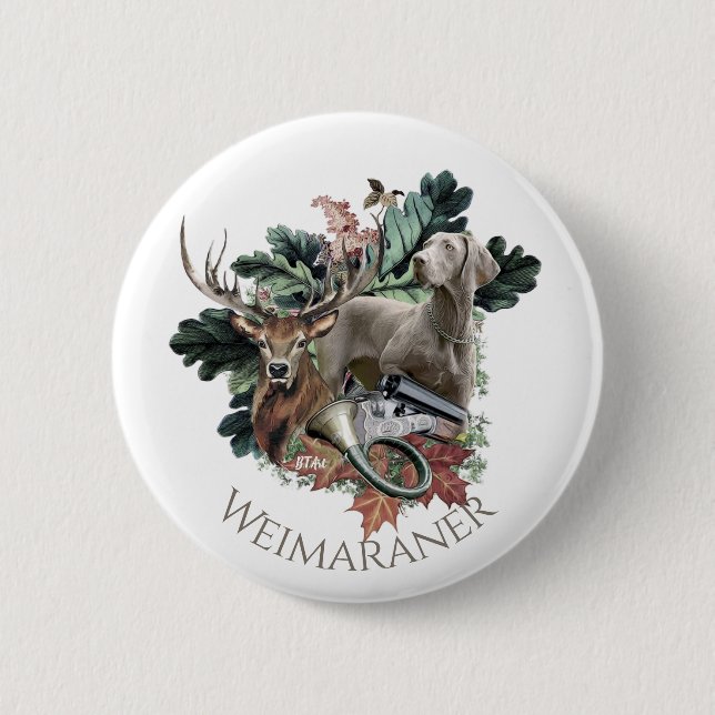  Weimaraner  6 Cm Round Badge (Front)