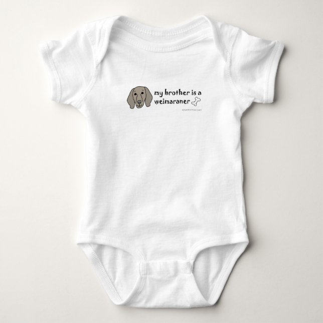 weimaraner baby bodysuit (Front)