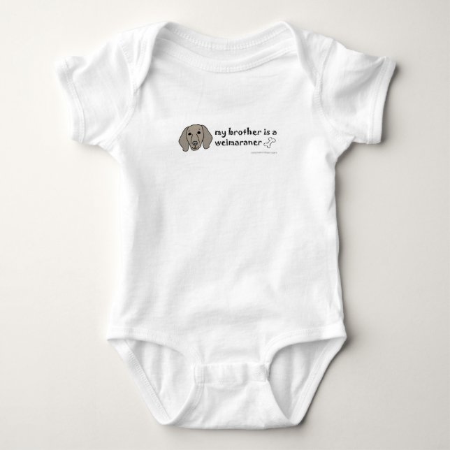 weimaraner baby bodysuit (Front)