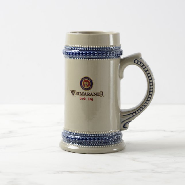 Weimaraner Bird-Dog Paulaner Logo Beer Stein (Right)