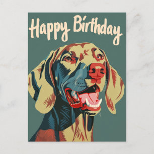 Weimaraner Birthday Postcard