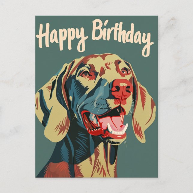 Weimaraner Birthday  Postcard (Front)