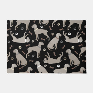 Weimaraner Bones and Paws Doormat