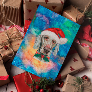 Weimaraner Breed Dog Christmas Holiday Postcard