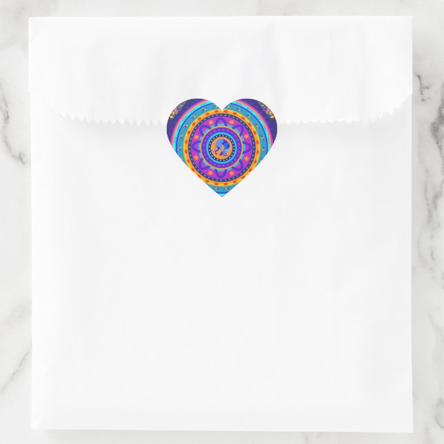 Weimaraner & Bunnies Heart Sticker (Bag)