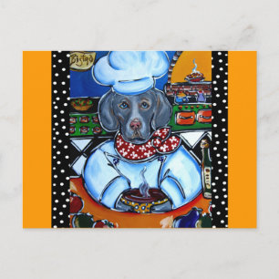 Weimaraner Chef Postcard