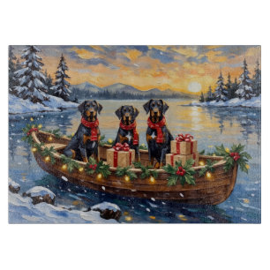 Weimaraner Christmas Boat Holiday Cutting Board