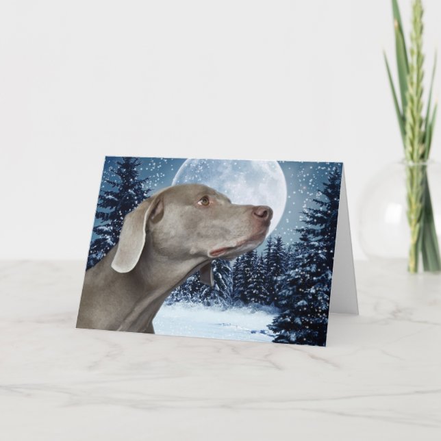Weimaraner Christmas Card (Front)