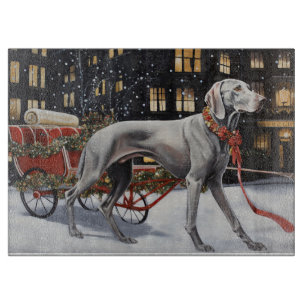 Weimaraner Christmas Festive Season Cutting Board