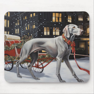 Weimaraner Christmas Festive Season Mouse Pad