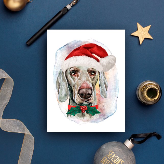 Weimaraner Christmas Gifts For Dogs Lovers Holiday Postcard (Creator Uploaded)