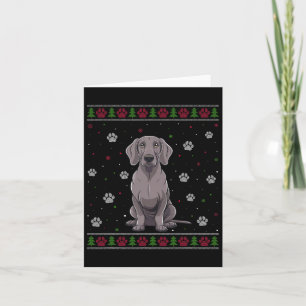 Weimaraner Christmas Sweater Xmas Pet Animal Dog L Card