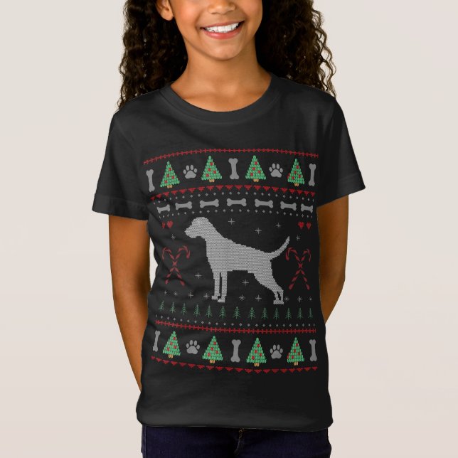 Weimaraner Christmas Ugly Sweater Funny Dog Lover  (Front)
