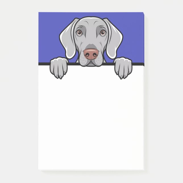 Weimaraner Cute Peeking Dog Lover Gifts Stationery Post-it Notes (Front)