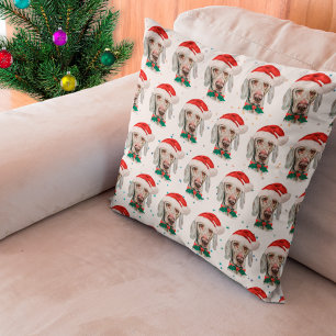 Weimaraner Dog Breed Christmas Stars Cushion