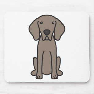 Weimaraner Dog Cartoon Mouse Pad