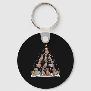 Weimaraner Dog Christmas Tree Xmas Pet Dogs Lover Key Ring
