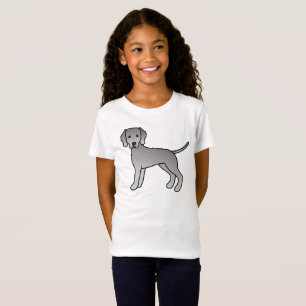 Weimaraner Dog Cute Cartoon Illustration T-Shirt