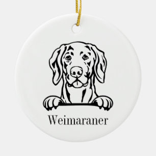 Weimaraner dog ornament