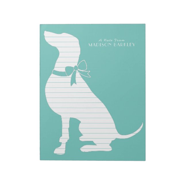 Weimaraner Dog Puppy Notepad (Rotated)