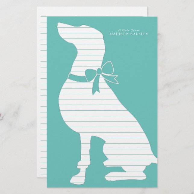 Weimaraner Dog Puppy Stationery (Front/Back)