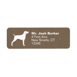 Weimaraner Dog Silhouette Return Address Labels