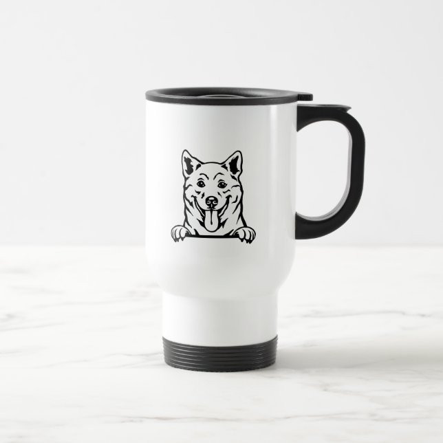 Weimaraner dog travel mug (Right)