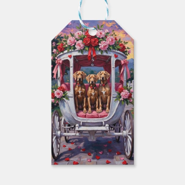 Weimaraner Dog Valentine's Day  Gift Tags (Front)