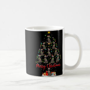 Weimaraner Dog Xmas Lights Santa Weimaraner Christ Coffee Mug