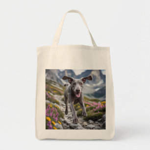 Weimaraner Elegant Grocery Tote Bag