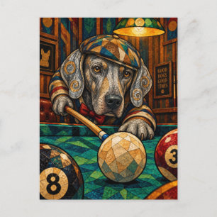 Weimaraner, Geometric Mosaic Postcard
